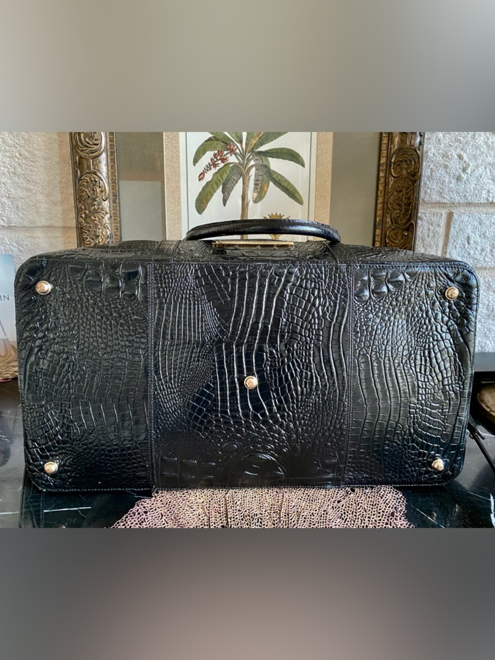 ⛴️⚓️BRAHMIN BLACK DUXBURY WEEKENDER TRAVEL BAG - Picture 14 of 15